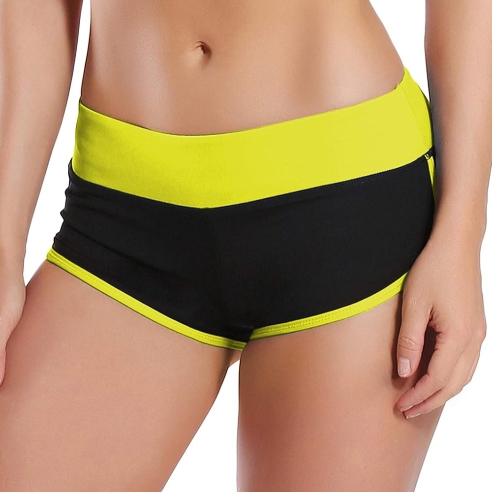 Black and Yellow Athletic Shorts